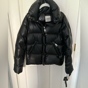 New SAM leather puffer jacket
